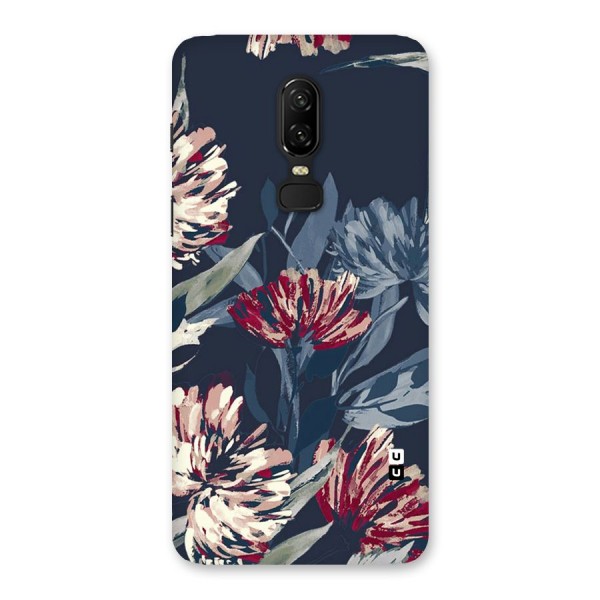 Red Rugged Floral Pattern Back Case for OnePlus 6