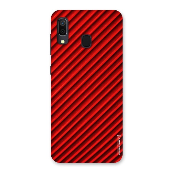 Red Rugged Stripes Back Case for Galaxy A20