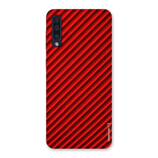 Red Rugged Stripes Back Case for Galaxy A50