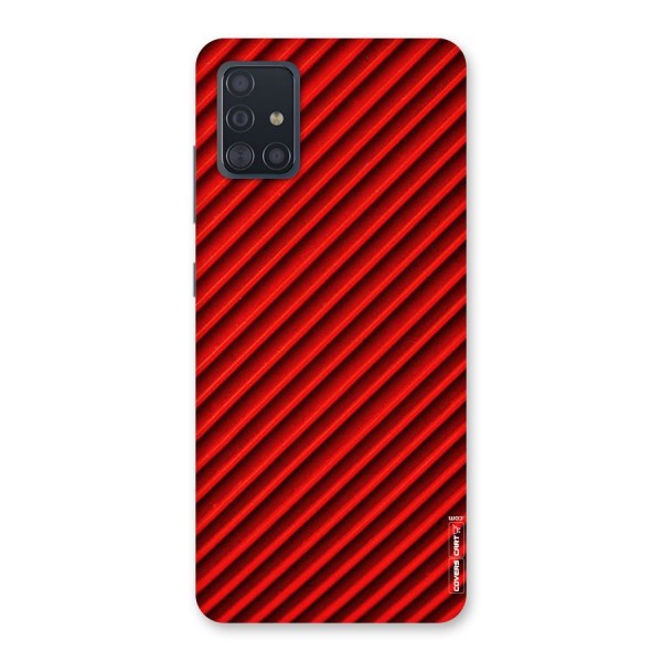 Red Rugged Stripes Back Case for Galaxy A51