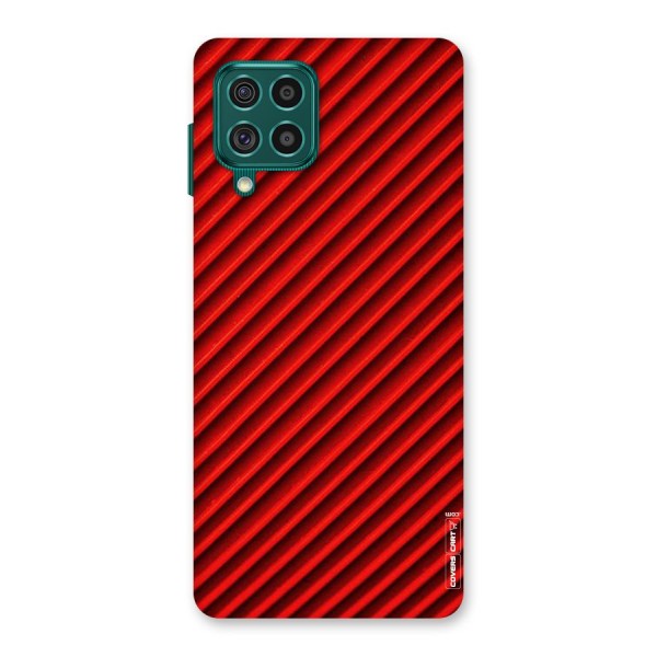 Red Rugged Stripes Back Case for Galaxy F62