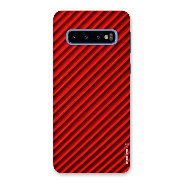 Red Rugged Stripes Back Case for Galaxy S10