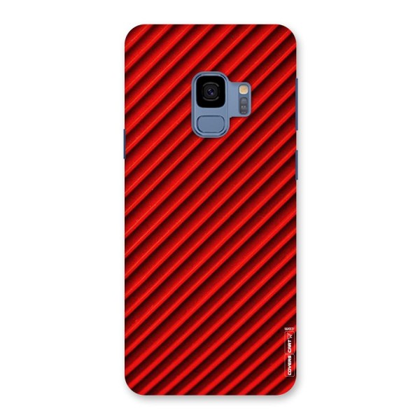 Red Rugged Stripes Back Case for Galaxy S9