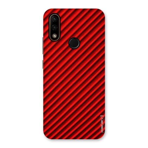 Red Rugged Stripes Back Case for Lenovo A6 Note