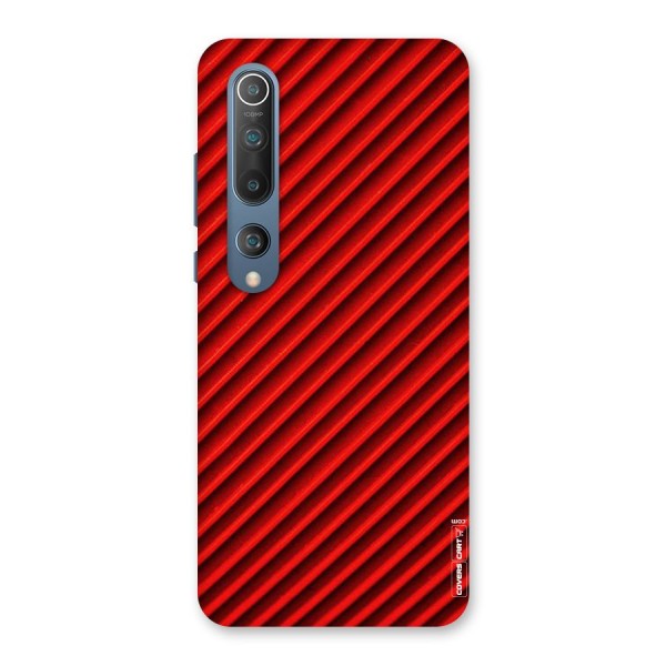 Red Rugged Stripes Back Case for Mi 10