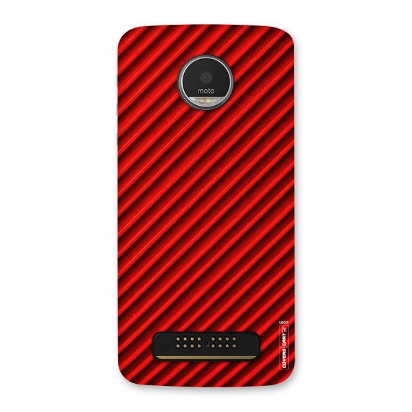 Red Rugged Stripes Back Case for Moto Z Play