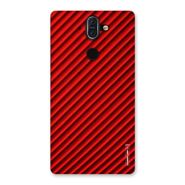 Red Rugged Stripes Back Case for Nokia 8 Sirocco