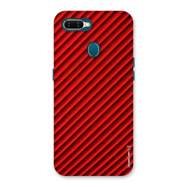 Red Rugged Stripes Back Case for Oppo A7