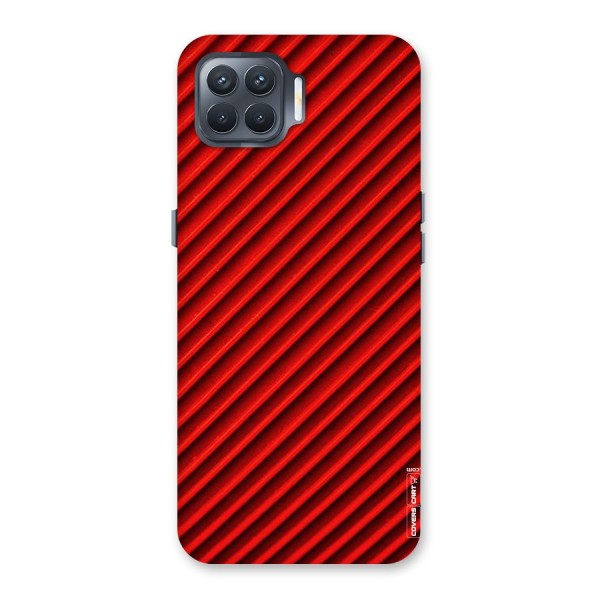 Red Rugged Stripes Back Case for Oppo F17 Pro