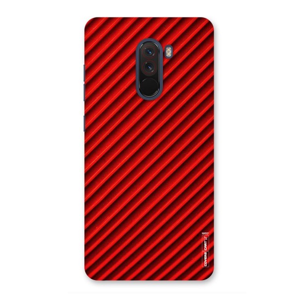 Red Rugged Stripes Back Case for Poco F1