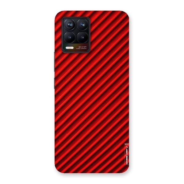 Red Rugged Stripes Back Case for Realme 8