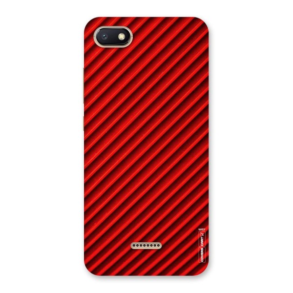 Red Rugged Stripes Back Case for Redmi 6A