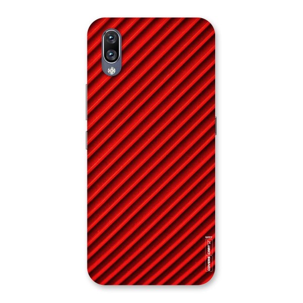 Red Rugged Stripes Back Case for Vivo NEX