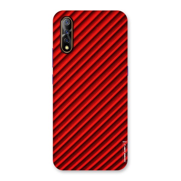 Red Rugged Stripes Back Case for Vivo S1