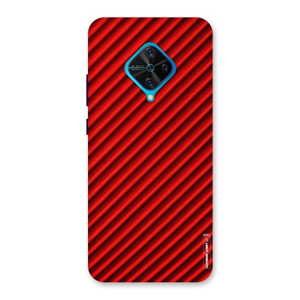 Red Rugged Stripes Back Case for Vivo S1 Pro