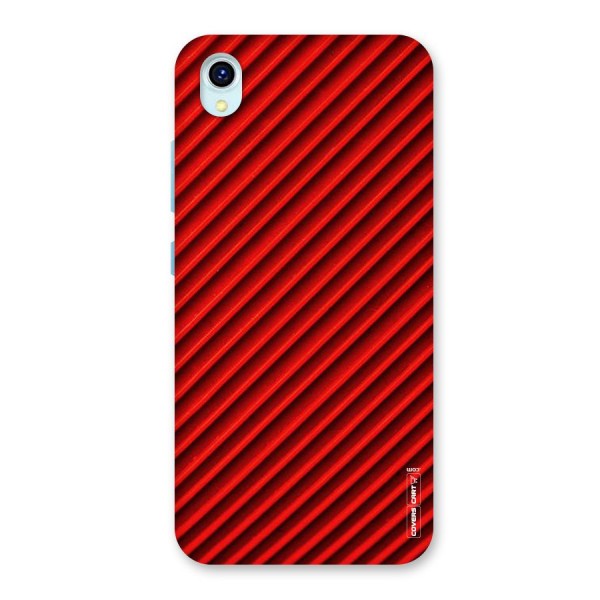 Red Rugged Stripes Back Case for Vivo Y1s