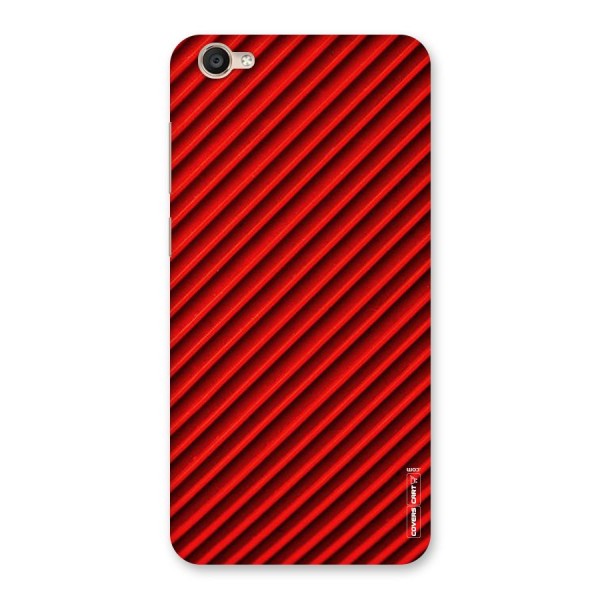 Red Rugged Stripes Back Case for Vivo Y55s