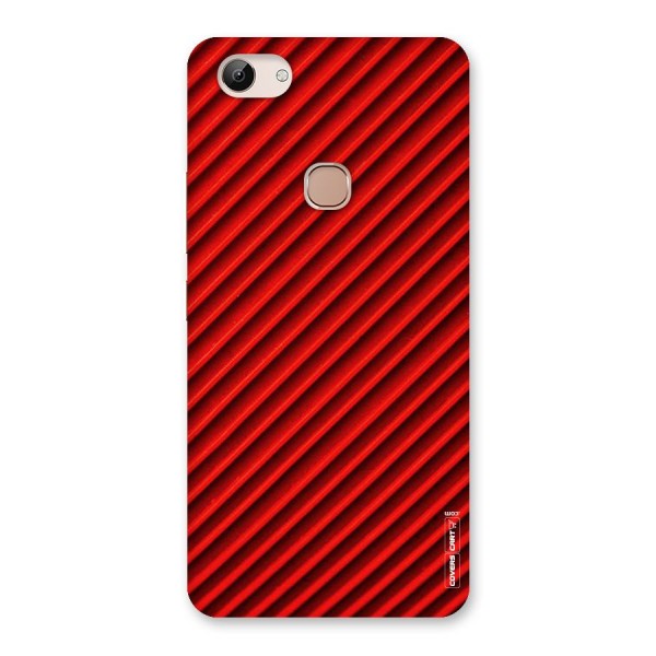 Red Rugged Stripes Back Case for Vivo Y83