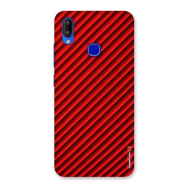 Red Rugged Stripes Back Case for Vivo Y91