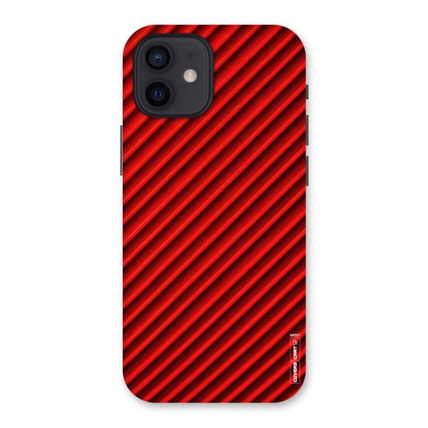 Red Rugged Stripes Back Case for iPhone 12