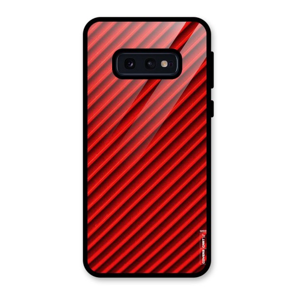 Red Rugged Stripes Glass Back Case for Galaxy S10e