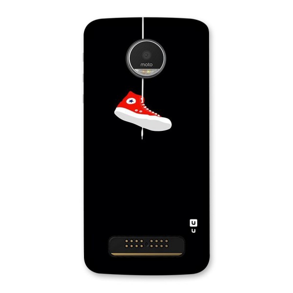 Red Shoe Hanging Back Case for Moto Z Play