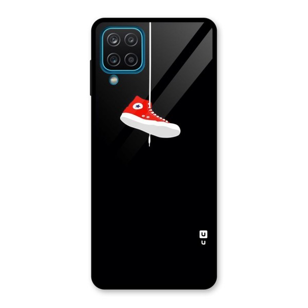 Red Shoe Hanging Glass Back Case for Galaxy A12