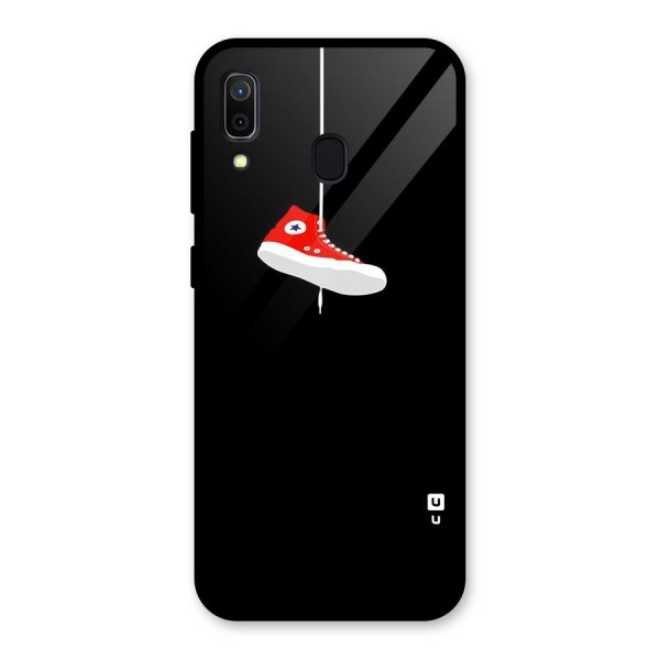 Red Shoe Hanging Glass Back Case for Galaxy A30