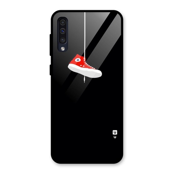 Red Shoe Hanging Glass Back Case for Galaxy A50s