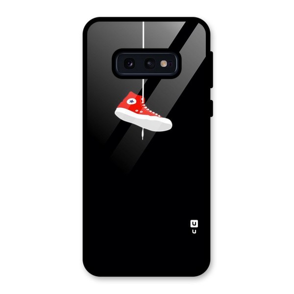 Red Shoe Hanging Glass Back Case for Galaxy S10e