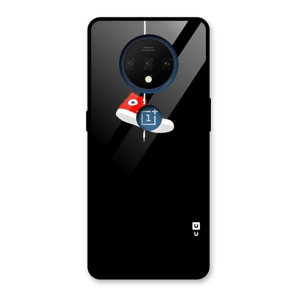 Red Shoe Hanging Glass Back Case for OnePlus 7T