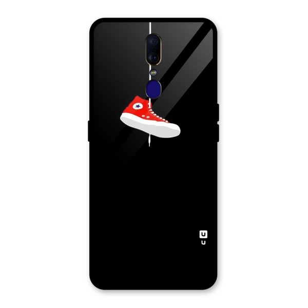 Red Shoe Hanging Glass Back Case for Oppo F11