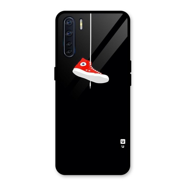 Red Shoe Hanging Glass Back Case for Oppo F15