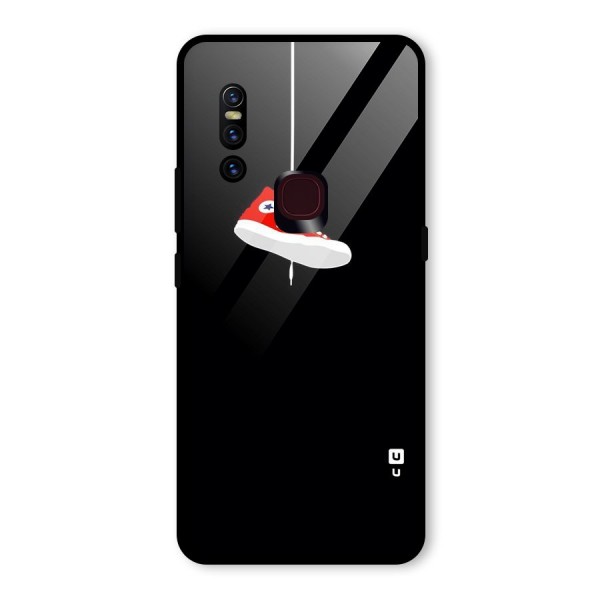 Red Shoe Hanging Glass Back Case for Vivo V15