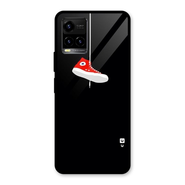 Red Shoe Hanging Glass Back Case for Vivo Y33s