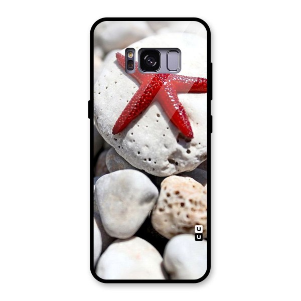 Red Star Fish Glass Back Case for Galaxy S8