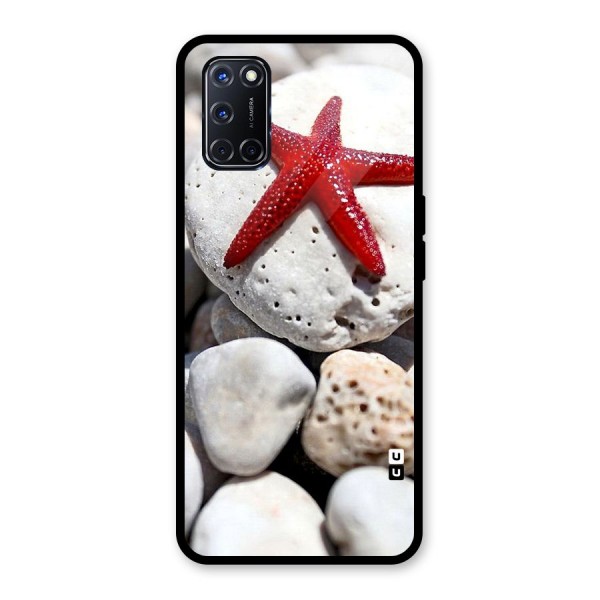 Red Star Fish Glass Back Case for Oppo A52