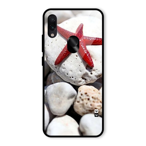 Red Star Fish Glass Back Case for Redmi Note 7S