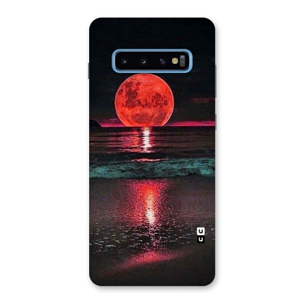 Red Sun Ocean Back Case for Galaxy S10 Plus