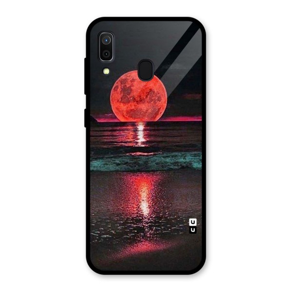 Red Sun Ocean Glass Back Case for Galaxy A30