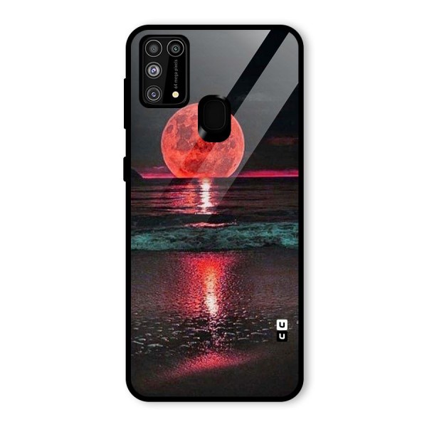 Red Sun Ocean Glass Back Case for Galaxy M31