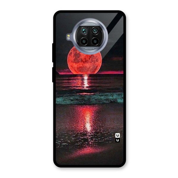 Red Sun Ocean Glass Back Case for Mi 10i