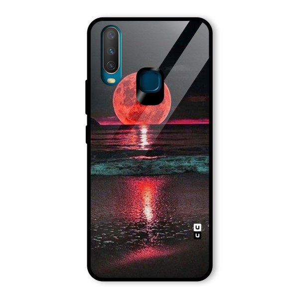 Red Sun Ocean Glass Back Case for Vivo Y12