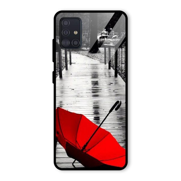 Red Umbrella Glass Back Case for Galaxy A51