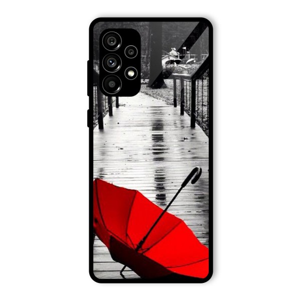 Red Umbrella Glass Back Case for Galaxy A73 5G