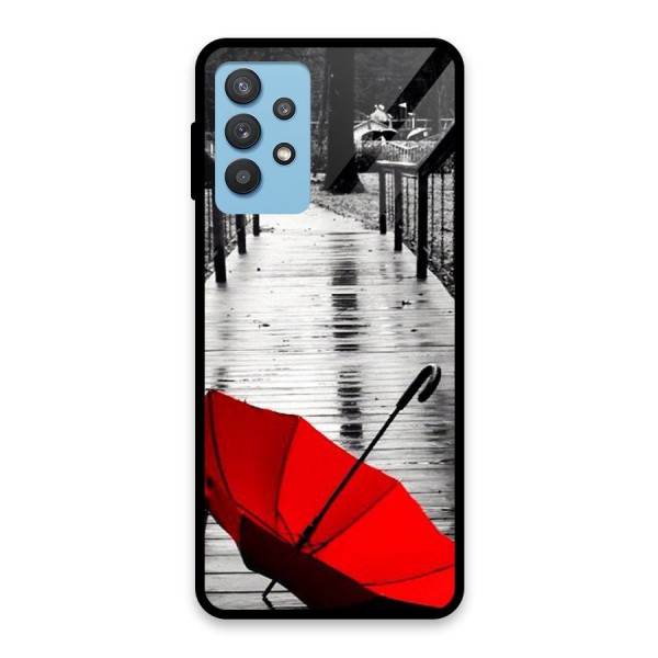 Red Umbrella Glass Back Case for Galaxy M32 5G