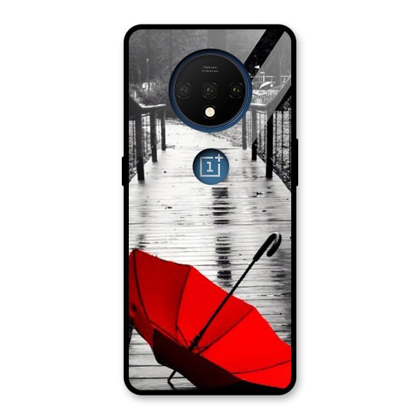 Red Umbrella Glass Back Case for OnePlus 7T