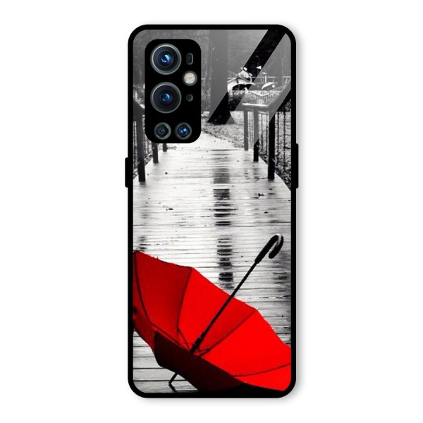 Red Umbrella Glass Back Case for OnePlus 9 Pro