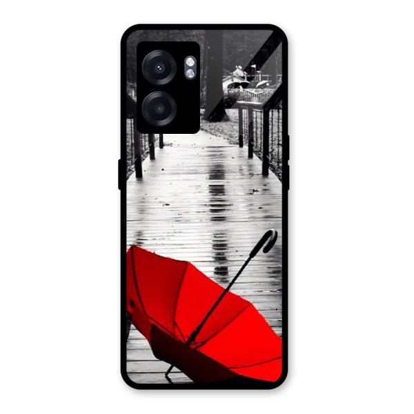 Red Umbrella Glass Back Case for Oppo K10 (5G)