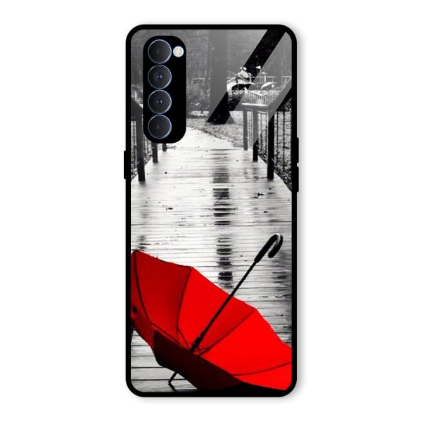 Red Umbrella Glass Back Case for Oppo Reno4 Pro